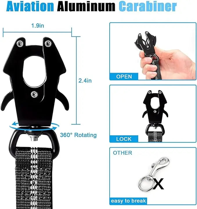 The Shock Absorbing Dog Leash- The 2 in 1 Dog Leash and Seat Belt