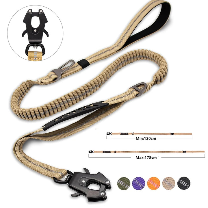 The Shock Absorbing Dog Leash- The 2 in 1 Dog Leash and Seat Belt